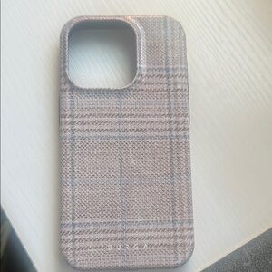 Burga Brown and Blue Plaid iPhone 14 Pro Case